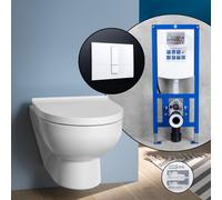 Pack WC suspendu compact Duravit No.1 et bâti-support neeos,, 2575090000+16791WH#SET,