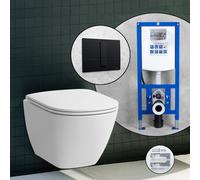 Pack WC suspendu compact LAUFEN LUA et bâti-support neeos,, H8200830000001+16791BM#SET,