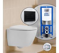 Pack WC suspendu compact Roca Ona et bâti-support neeos,, A346688620+16601BM#SET,