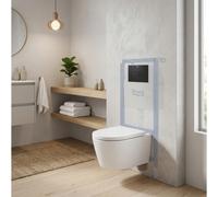 Pack WC suspendu complet avec bâti-support Roca, cuvette sans bride et abattant soft-Close
