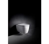 Duravit ME by Starck Ensemble de WC Hero Edition, suspendu, sortie horizontale, chasse d'eau basse, 400x475x595mm, 490709AAA1, Couleur: Blanc brillant