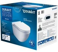 Pack WC Suspendu Duravit Starck 3 SoftClose WonderGliss 370x425mm Blanc 45270900A11