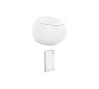 Pack WC suspendu en céramique blanc avec bâti-support décoratif - HURO II