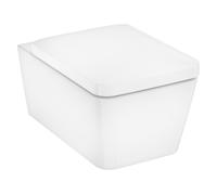 Pack WC Suspendu Hansgrohe EluPura Q AquaFall Flush, avec abattant SoftClose et QuickRelease, carré, 540 Blanc 60293450