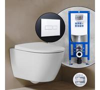 Pack WC suspendu Roca Ona et bâti-support neeos,, A346687620+16601WH#SET,