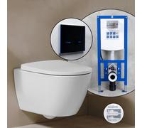 Pack WC suspendu Roca Ona et bâti-support neeos,, A346687S00+16746BM#SET,