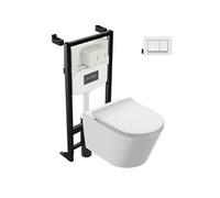 Pack WC suspendu sans bride Bastille + bâti support