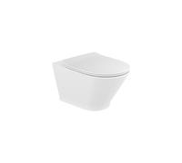 Pack WC suspendu sans bride The Gap Round blanc avec abattant frein de chute - ROCA A34H0N5001
