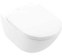 Pack WC Suspendu Villeroy et Boch Universo Twistflush sans bride Ovale 370x360mm Blanc Alpin CeramicPlus