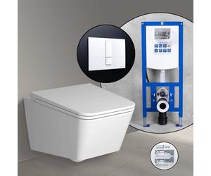 Pack WC suspendu VitrA Equal et bâti-support neeos,, 7245B403-0075+16791WH#SET,