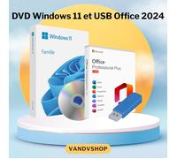 Pack Windows 11 (DVD Bootable) + Office 2024 (USB) - Clés d’activation officielles et guide complet 2025