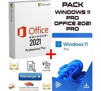 PACK WINDOWS 11 PRO + OFFICE 2021 PRO - En Téléchargement - Envoi Rapide par MAIL - Facture Automatique !