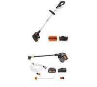 Pack WORX Brosse de Nettoyage de Surface et terrasse sans Fil 20V WG441E.9 + Nettoyeur Haute Pression 56 Bar WG633E, livré avec 1 Batterie 4Ah, Chargeur Rapide et Accessoires