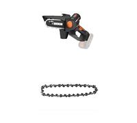 PACK WORX Élagueuse mini tronçonneuse sans fil 20V WG325E.9 + 3 chaînes de rechange, brushless, guide 12 cm, coupe 10 cm, pour élagage, taille, ébranchage, tronçonnage, sans batterie ni chargeur