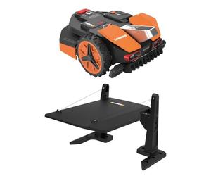 Pack Worx LANDROID Vision 600m² WR206E .1 + Garage de Protection Design (Caméra 4K + IA Adaptative, évite Les Obstacles, Coupe des Bordures, Multizone, précision sans réseau RTK ou antenne)