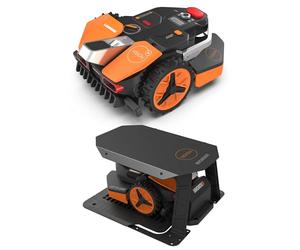 Pack Worx - LANDROID Vision 600m² WR206E.1 + Garage de Protection WA0821 (Caméra 4K + IA Adaptative, évite Les Obstacles, Coupe des Bordures, Multizone, précision sans réseau RTK ou antenne)