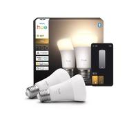 Philips Hue Ampoule connectée LED A60 – 2700K 9,5W 1100 lm réglable Alexa/Google/Apple – Pack de 2