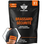 Pack x1 Brassard Sécurité - Brassard Agent de Surete Réfléchissant Fluo Orange avec Scratch - Fluorescent Haute Visibilité pour Staff, Sécurité Privée, Événement - Ajustable 41-50 cm