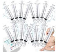 [PACK x16] Mouche bebe seringue nasale 10ml ABBICARE sans BPA-CE | x4 Boites de 4 seringues avec embouts silicone et guide conseil | Soin nasal puericulture serum physiologique hygiene nez