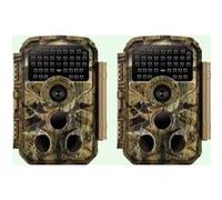 Pack x2 Caméra de Chasse 1296P Vidéo & 32MP Photo avec 100ft Vision Nocturne Mouvement Activé 0.1s Vitesse de Déclenchement Lmperméable à L'eau Pour Sécurité Domestique, Repérage de La Faune en Extéri