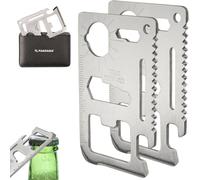 Pack X2 - Carte Outil De Survie Multifonction 11 En 1 - Gadget Utile Et Insolite - Cadeau Homme Père - Couteau De Poche, Décapsuleur, Multitool Robuste - Camping, Pêche, Randonnée