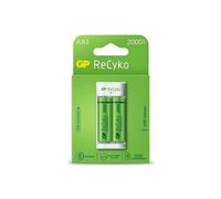 Pack x2 Piles AA (LR6) + Chargeur USB - GP ReCyko 2000
