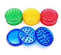 Pack x4 Grinders en plastique 60mm - Grinder à 3 pièces - Moulin à épices idéal pour hacher - Hachoir à herbes Couleur: Mélange de 4 couleurs aléatoires