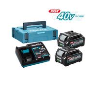 Pack XGT 40V 2 batteries BL4025 2,5 Ah + Chargeur rapide DC40RA MAKITA