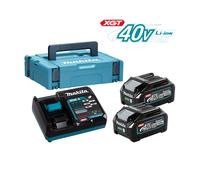 Pack MAKITA 2 batteries BL4040 + chargeur DC40RA en MAKPAC1 - 191J97-1