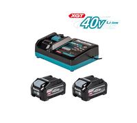 Pack XGT 40V 2 batteries BL4040F 4 Ah + Chargeur rapide DC40RA MAKITA