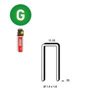 Pack Z-25 galva résinées - 3000 agrafes + 3 gaz - P6Z-251