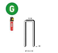 Pack Z-30 galva résinées - 3000 agrafes + 3 gaz - P6Z-301