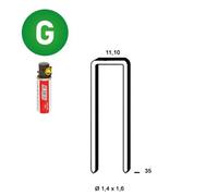 Pack Z-35 galva résinées - 2000 agrafes + 2 gaz - P6Z-351