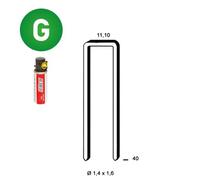 Pack Z-40 galva résinées - 2000 agrafes + 2 gaz - P6Z-401
