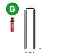 Pack Z-45 galva résinées - 2000 agrafes + 2 gaz - P6Z-451