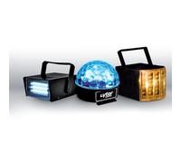 PACK ZIRKUS Lytor - 3 Jeux de lumière stroboscope + dôme ASTRO 6 LEDs + Derby 4 LEDs RGBW
