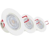 Pack3Sel345D,Lot De 3 Spots Led Encastrables,Dimmables,Blanc Chaud