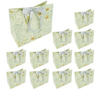 PACK4YA Grands sacs cadeaux en papier kraft avec nœud en ruban - Pochettes cadeaux en papier kraft avec poignées pour anniversaire, mariage, Noël, fête, shopping, fête prénatale, vente au détail