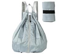 Packable Backpack Waterproof Day Pack Bag, 18.12 Inches Lightweight Travel Backpack with Multiple Compartments, Durable Nylon Carry Bag Design with Foldable Storage Bags for Hiking Casual Travel, Gris