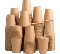 Packadi Gobelet À Café En Carton 80mm 240ml Brun- 100 Pièces/Gobelets jetables pour boissons froids ou chauds