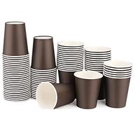 Packadi Gobelet À Café En Carton 80mm 240ml Noir- 100 Pièces/Gobelets jetables pour boissons froids ou chauds