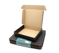 PACKAGING HERO Lot de 10 boîtes postales en carton de qualité supérieure - 25 x 20 x 5 cm - Noir - Pour emballage et envoi postaux