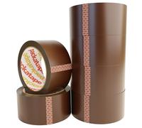 Packatape Lot de 6 rouleaux de ruban adhésif d'emballage marron à usage général 48 mm x 66 m Idéal pour l'emballage de boîtes en carton, les colis de boxe, les déménagements, les déménagements, les