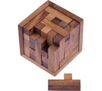 Packcube 125 - Puzzle 3D - Jeu de réflexion - Jeu d'énigmes - Jeu de Patience - Jeu de logique dans Un Cadre en Bois