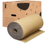 packer PRO Lot de 10 boîtes en carton pour déménagement et rangement ultra résistantes avec poignées 60 x 40 x 40 cm et rouleau en carton ondulé de 90 cm x 25 m