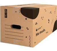 packer PRO Lot de 10 boîtes en carton pour déménagement et rangement ultra résistantes avec poignées, 50 x 30 x 30 cm