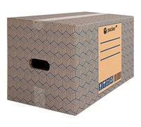 packer PRO Lot de 10 boîtes en carton ultra résistantes pour déménagement et rangement avec poignées, 50 x 30 x 30 cm