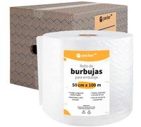 packer PRO Lot de 10 cartons de déménagement et de rangement ultra résistants avec poignées 50 x 30 x 30 cm et rouleau à bulles 50 cm de large et 100 m