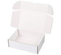 packer Pro Lot de 25 boîtes en carton pour expéditions et cadeaux Blanc automatique, petit 25 x 18 x 8 cm