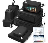 Packing Cubes Compression 8 pièces Organisateur Valise, Organisateur de Voyage Rangement Valise Bagage Sac